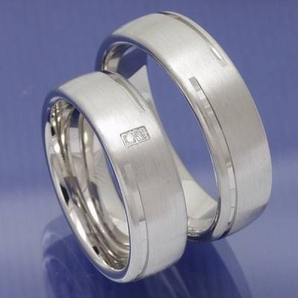 Verlobungsringe und Trauringe 925 Silber mit Diamant P7087945