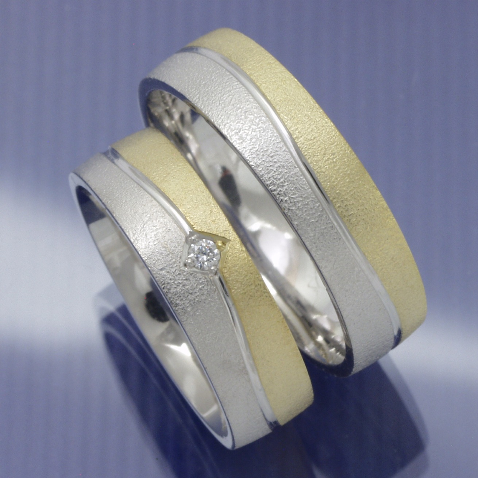 Eheringe Trauringe aus 585 Gelb und Weißgold P9293143