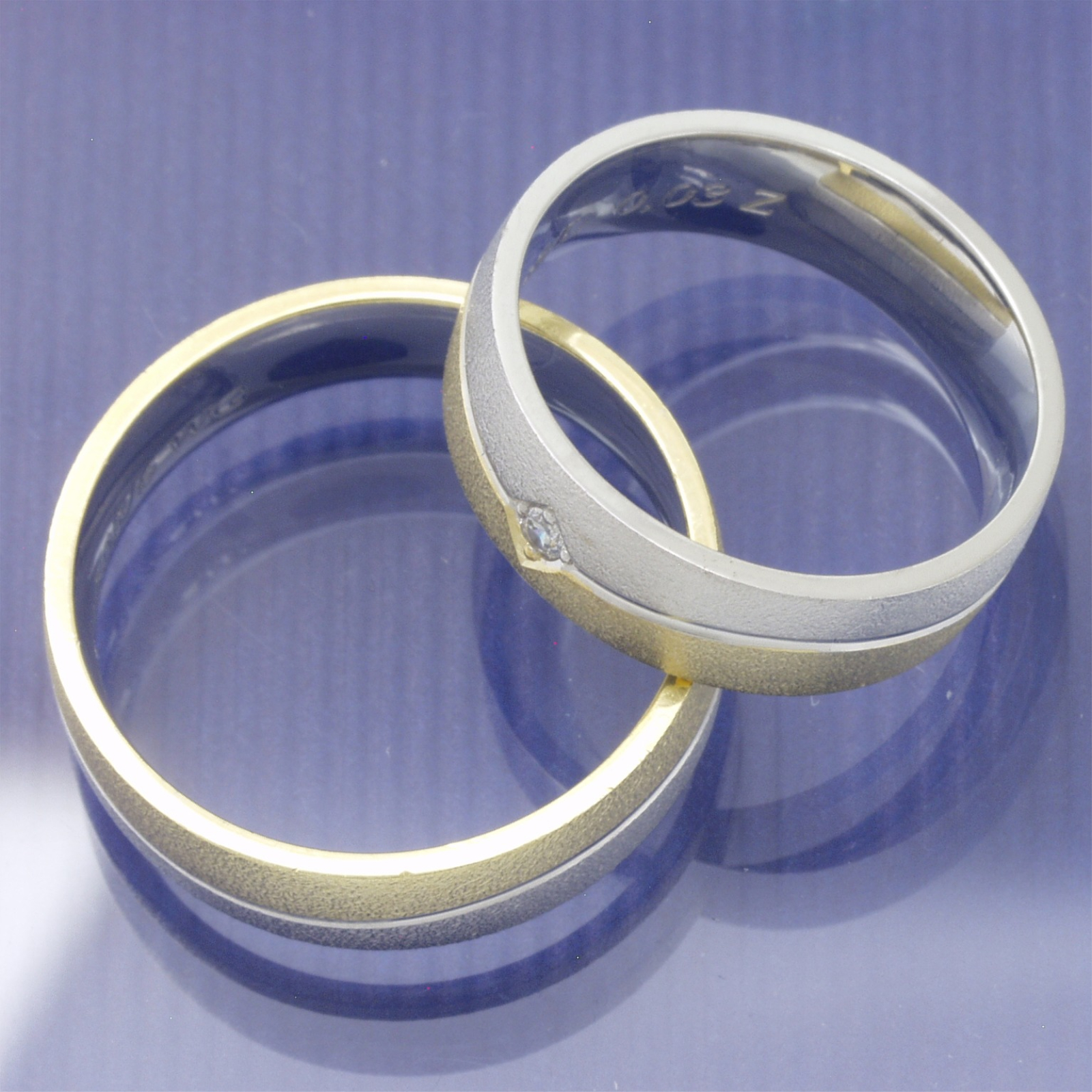 Eheringe Trauringe aus 585 Gelb und Weißgold P9293143