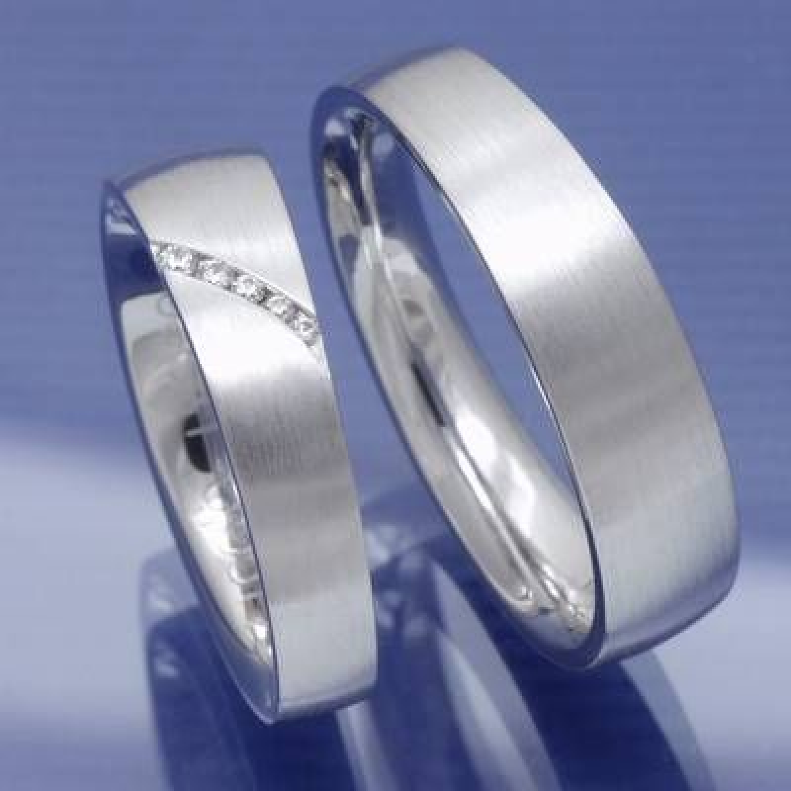 Partnerringe aus 585 Weissgold mit Brillanten 48-05012