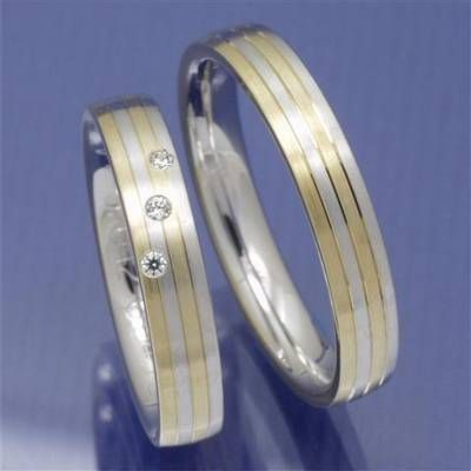 Eheringe Trauringe aus 585 Gelb und Weissgold S2043