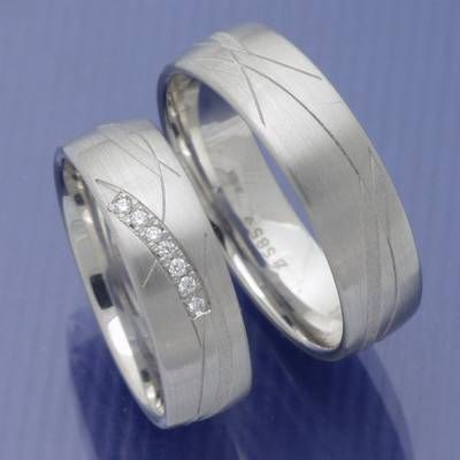 Eheringe Trauringe aus 585 Weißgold 061683-6