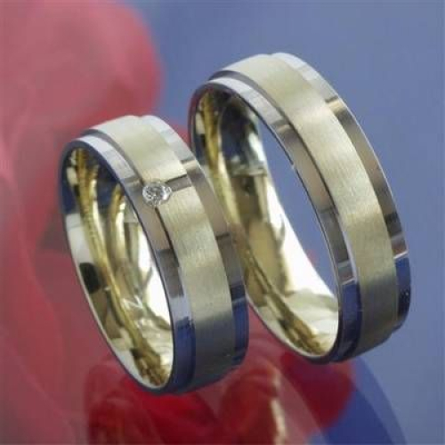 Eheringe Trauringe aus 585 Gelb und Weißgold 051513