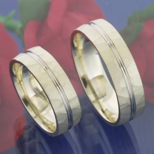 Eheringe Trauringe aus 585 Gelb und Weißgold 052292S