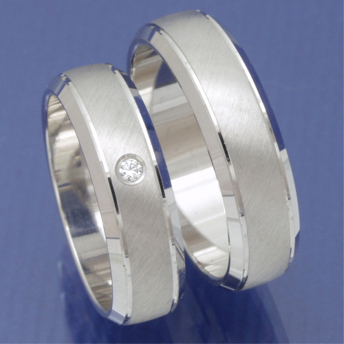 rhodinierte Freundschaftsringe und Verlobungsringe L418