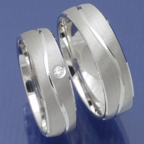 rhodinierte Freundschaftsringe und Verlobungsringe L420