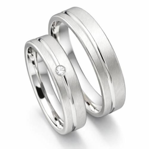 rhodinierte Freundschaftsringe und Verlobungsringe L 414