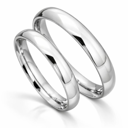 Glänzende Palladis Trauringe aus 333 Palladium – Schlank, robust und zeitlos
