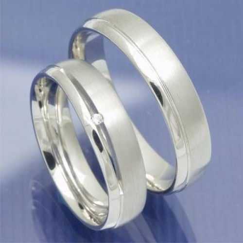 Trauringe aus 585 Weissgold Spirit of Love P1049808