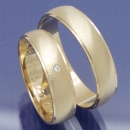 Hochzeitsringe aus 375 Apricotgold mit 0,010 ct Brillant P3051063