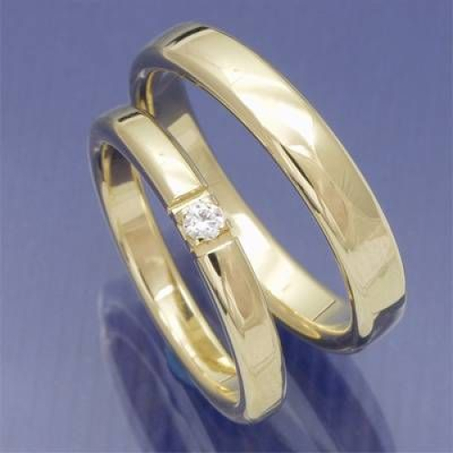 PKlassische Partnerringe aus 585 Gelbgold mit Brillant 6107858