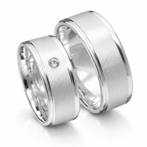 breite Verlobungsringe Freundschaftsringe Silber & Zirkonia P6226793