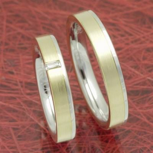 Trauringe Verlobungsringe aus 585 Gelb und Weißgold p6255660