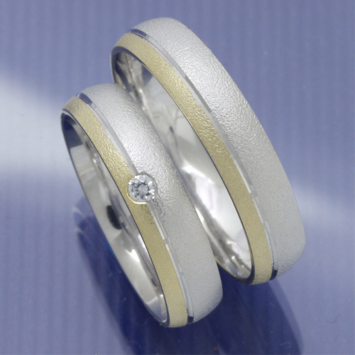 Eheringe Trauringe aus 585 Gelb und Weißgold P9293138