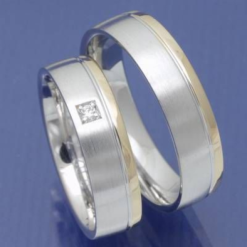 Eheringe und Trauringe aus 585 Weiss und Apricotgold 05 05346/055