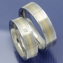 Steel & Gold Trauringe aus Edelstahl und 585 Gelbgold PB099608
