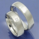 Heiratsringe Serie Steel Brilliance Edelstahl mit Brillant PB099633