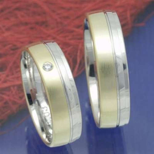 Eheringe Trauringe aus 585 Gelb und Weißgold F0515396