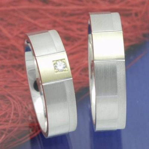 Eheringe Trauringe aus 585 Gelb und Weißgold 051542/6